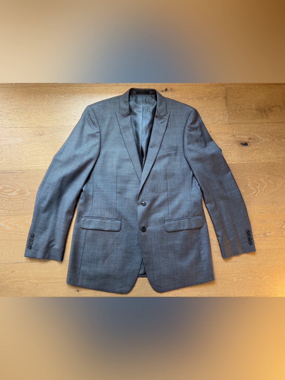 Calvin Klein - Gray Classic Two-Button Suit Jacket